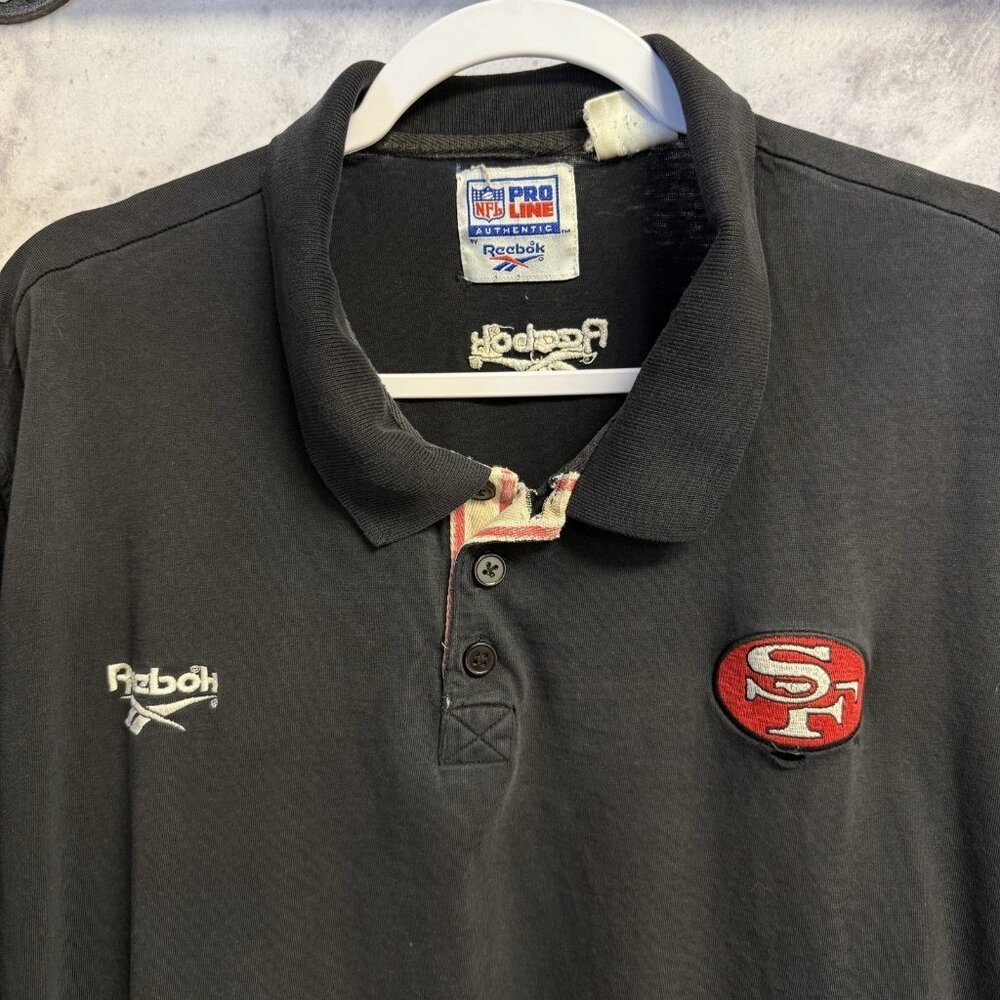 Vintage San Francisco 49ers Reebok Pro Line Polo Shirt Mens 2XL 25x28